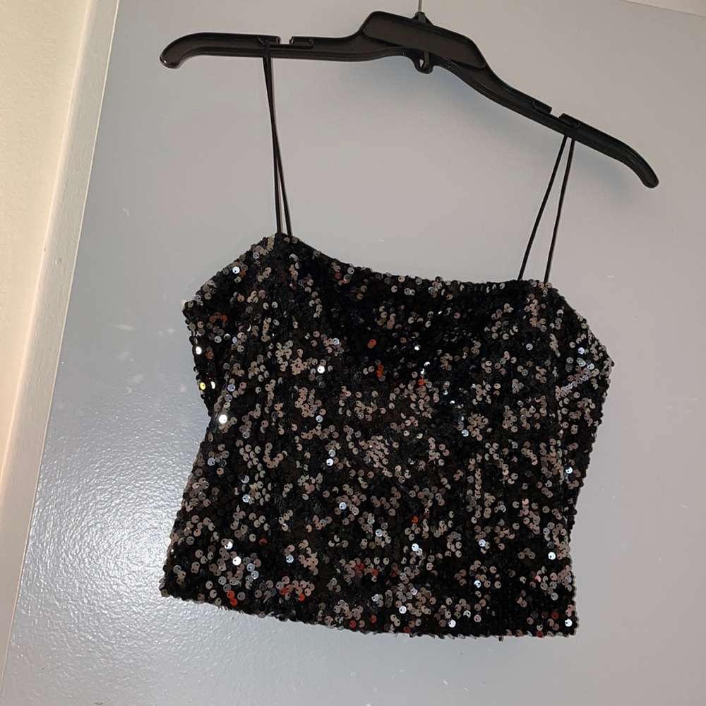 Black Sequin Tank